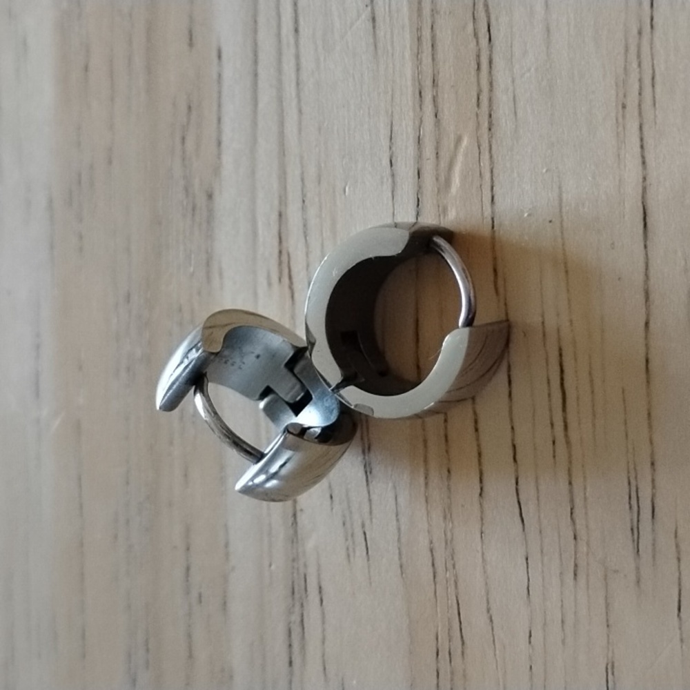 Stainless Steel Huggie Hoop Earrings